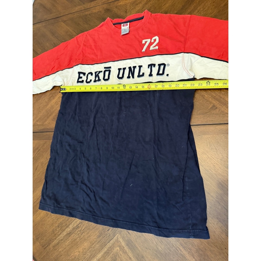 Ecko Unltd Mens XL Red White Blue Colorblock Graphic T-Shirt Buckle Exclusive - Picture 6 of 6